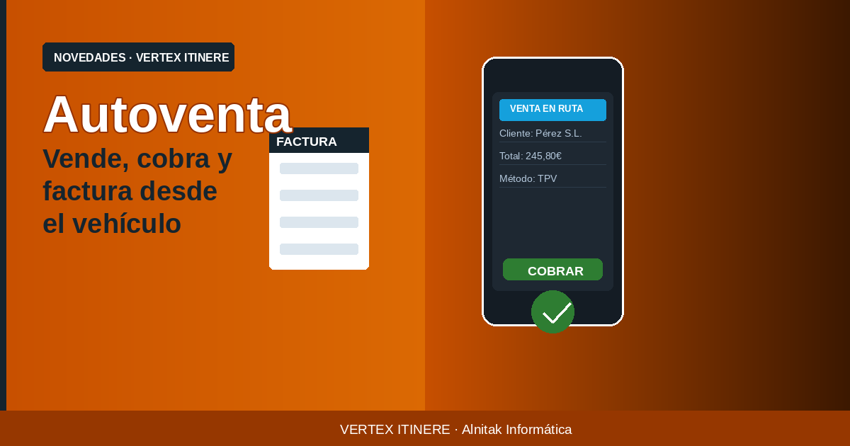 Autoventa con VERTEX ITINERE