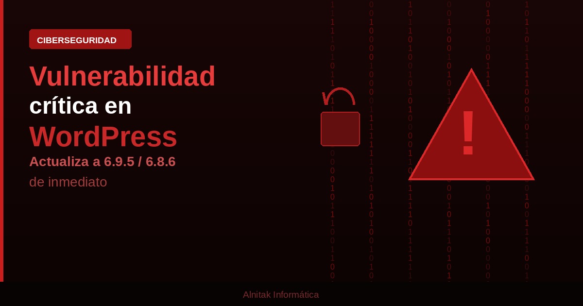 Vulnerabilidad crítica en WordPress 6.8 / 6.9
